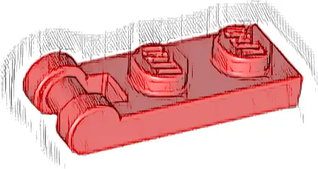 Plate, Modified 1 x 2 with Bar Handle on End