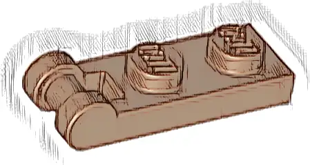 Plate, Modified 1 x 2 with Bar Handle on End