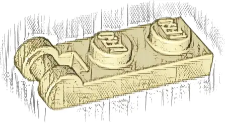 Plate, Modified 1 x 2 with Bar Handle on End