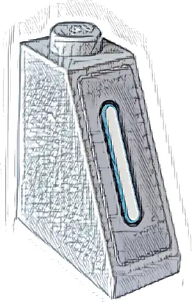 Slope 65 2 x 1 x 2 with White and Medium Azure SW Death Star Wall Light Pattern (Sticker) - Set 75324