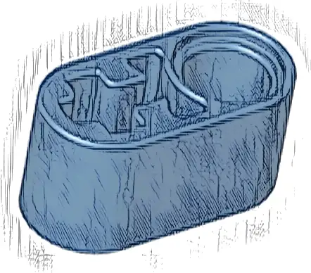 Technic, Liftarm Thick 1 x 2 - Axle Hole