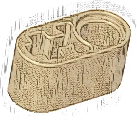 Technic, Liftarm Thick 1 x 2 - Axle Hole