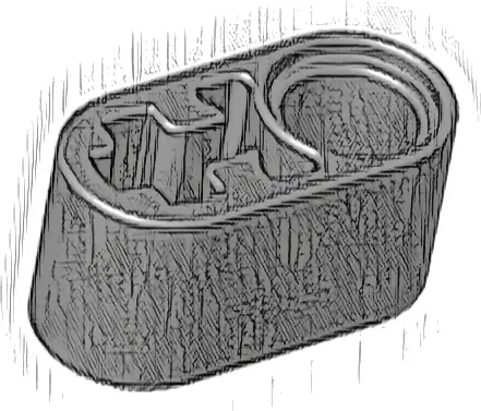 Technic, Liftarm Thick 1 x 2 - Axle Hole