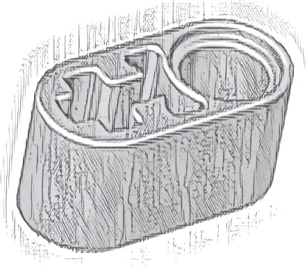 Technic, Liftarm Thick 1 x 2 - Axle Hole
