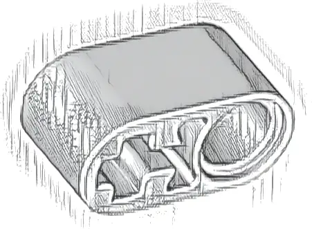 Technic, Liftarm Thick 1 x 2 - Axle Hole
