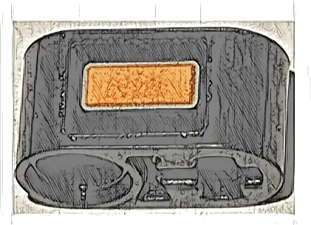 Technic, Liftarm Thick 1 x 2 - Axle Hole with Orange Blinker Light with Silver Outline Pattern (Sticker) - Set 42111