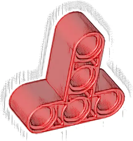 Technic, Liftarm, Modified T-Shape Thick 3 x 3