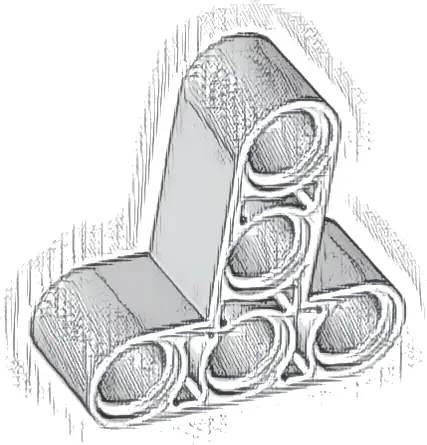 Technic, Liftarm, Modified T-Shape Thick 3 x 3