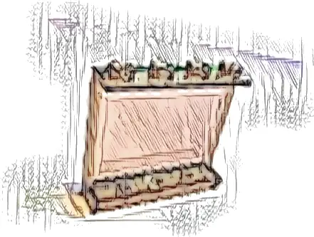 Panel 1 x 4 x 3 with Side Supports - Hollow Studs