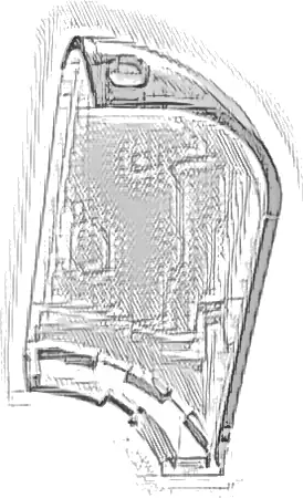 Panel 3 x 3 x 6 Corner Convex with Curved Top