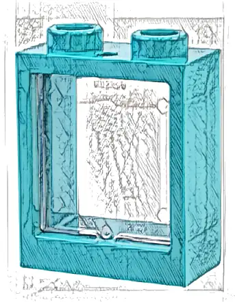 Window 1 x 2 x 2 Flat Front with Trans-Clear Glass (60592 / 60601)