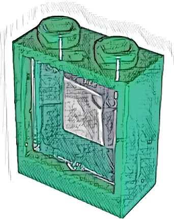 Window 1 x 2 x 2 Flat Front with Trans-Clear Glass (60592 / 60601)