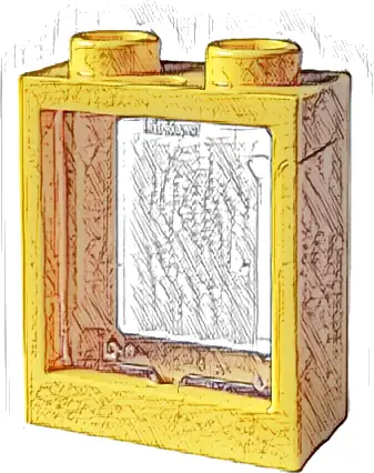 Window 1 x 2 x 2 Flat Front with Trans-Clear Glass (60592 / 60601)