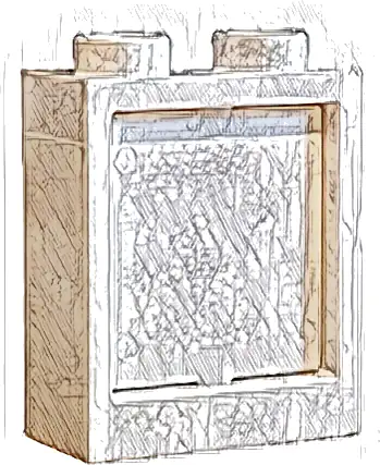 Window 1 x 2 x 2 Flat Front with White Glass (60592 / 60601)