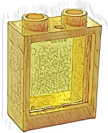 Window 1 x 2 x 2 Flat Front with Trans-Yellow Glass (60592 / 60601)