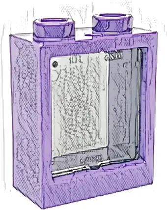 Window 1 x 2 x 2 Flat Front with Trans-Black Glass (60592 / 60601)