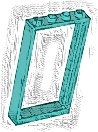 Door, Frame 1 x 4 x 6 with 2 Holes on Top and Bottom