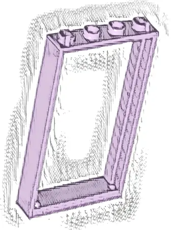 Door, Frame 1 x 4 x 6 with 2 Holes on Top and Bottom