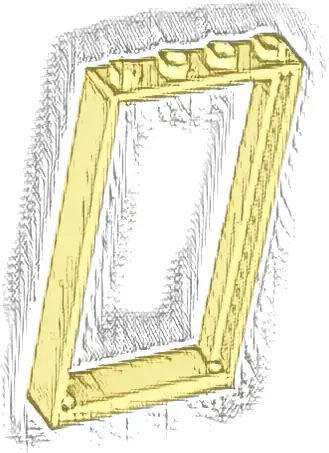 Door, Frame 1 x 4 x 6 with 2 Holes on Top and Bottom