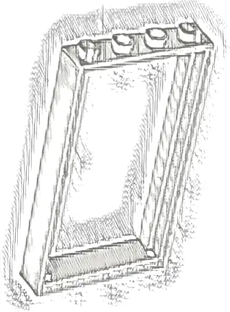 Door, Frame 1 x 4 x 6 with 2 Holes on Top and Bottom
