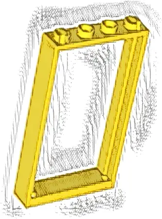 Door, Frame 1 x 4 x 6 with 2 Holes on Top and Bottom