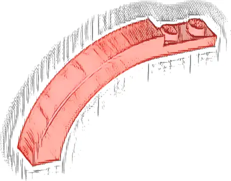 Arch 1 x 6 x 3 1/3 Curved Top