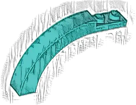 Arch 1 x 6 x 3 1/3 Curved Top