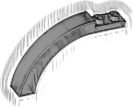 Arch 1 x 6 x 3 1/3 Curved Top