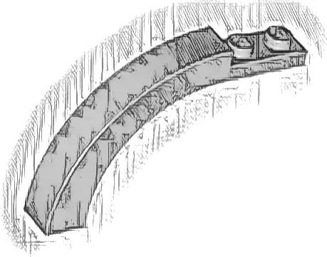 Arch 1 x 6 x 3 1/3 Curved Top