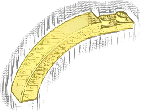 Arch 1 x 6 x 3 1/3 Curved Top