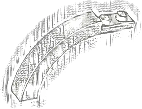 Arch 1 x 6 x 3 1/3 Curved Top