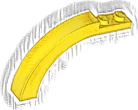 Arch 1 x 6 x 3 1/3 Curved Top