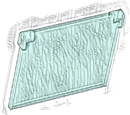 Glass for Window 1 x 4 x 3 - Opening