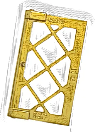 Pane for Window 1 x 2 x 3 Lattice with Thick Corner Tabs