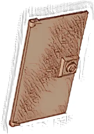 Door 1 x 4 x 6 with Stud Handle