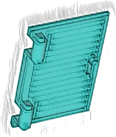 Shutter for Window 1 x 2 x 3 with Hinges and Handle
