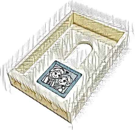 Panel 1 x 4 x 5 Wall with Window with Portrait of Anna and Elsa Pattern on Inside (Sticker) - Set 43197