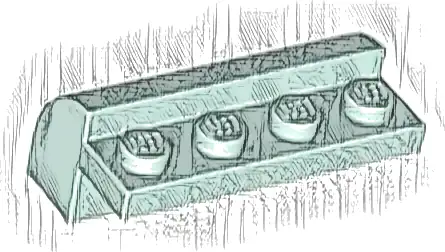Slope, Curved 2 x 4 x 1 1/3 with 4 Recessed Studs