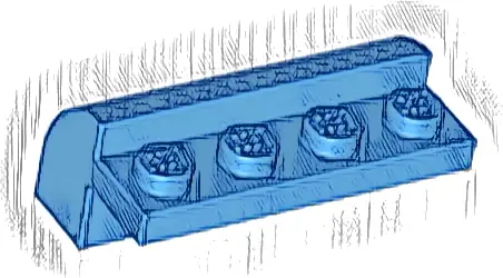 Slope, Curved 2 x 4 x 1 1/3 with 4 Recessed Studs