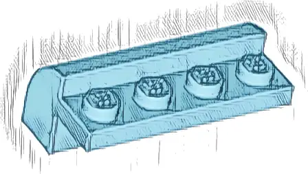 Slope, Curved 2 x 4 x 1 1/3 with 4 Recessed Studs
