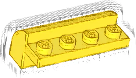 Slope, Curved 2 x 4 x 1 1/3 with 4 Recessed Studs