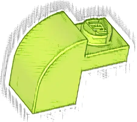 Slope, Curved 2 x 1 x 1 1/3 with Recessed Stud