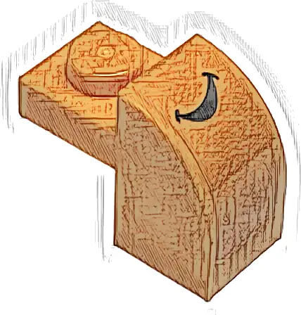 Slope, Curved 2 x 1 x 1 1/3 with Recessed Stud with Black Smile Pattern (Nemo Mouth) (Sticker) - Set 43226