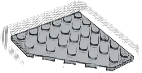 Wedge, Plate 6 x 6 Cut Corner