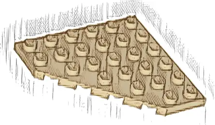 Wedge, Plate 6 x 6 Cut Corner