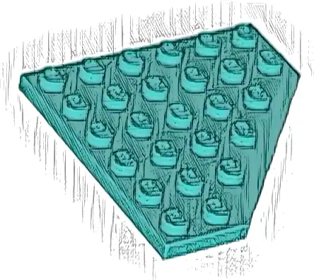 Wedge, Plate 6 x 6 Cut Corner