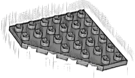 Wedge, Plate 6 x 6 Cut Corner