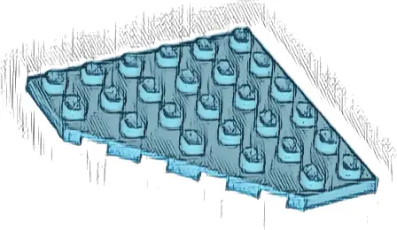 Wedge, Plate 6 x 6 Cut Corner