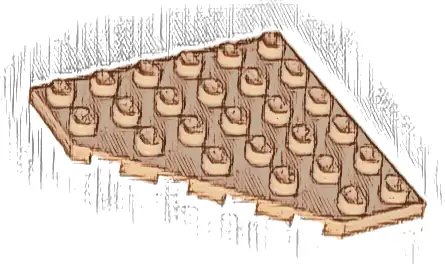 Wedge, Plate 6 x 6 Cut Corner