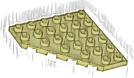 Wedge, Plate 6 x 6 Cut Corner